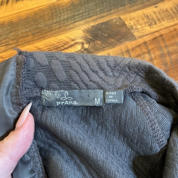 prAna Gray Textured Knit Long Sleeve A-Line Dress Women’s Size M - Picture 8 of 9